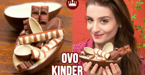 Ovo de Páscoa Kinder caseiro com recheio cremoso