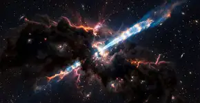 Um jato cósmico parecia apenas um rastro brilhante, mas a ALMA descobriu que, na verdade, é um arquivo secreto da infância violenta de uma estrela