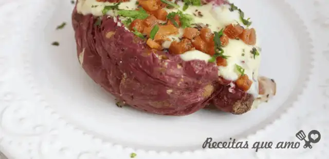 Barca de batata doce pronta em 10 minutos para o almoço