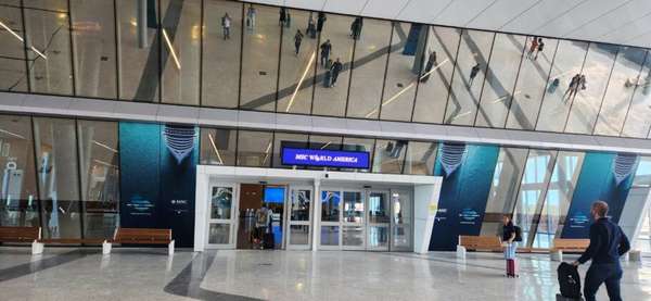 Entrada do novo terminal da da MSC Cruzeiros