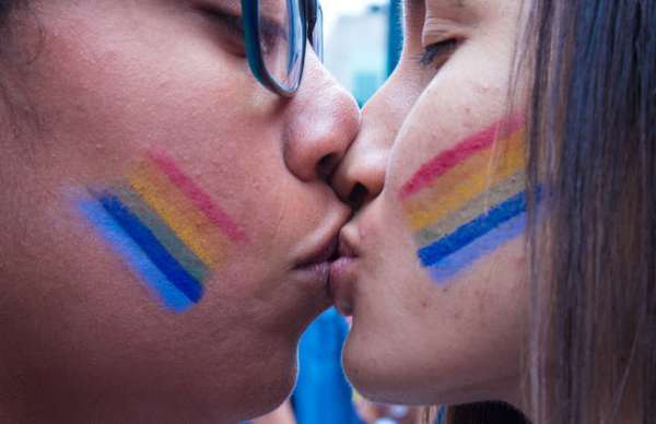 Parada LGBT na avenida Paulista 
