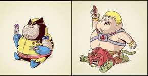 25 famosos personagens em sua versão obesa