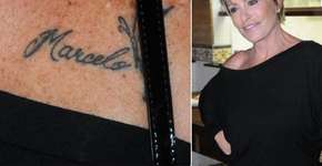 Ana Maria Braga cobre tatuagem antiga com nome do ex-marido