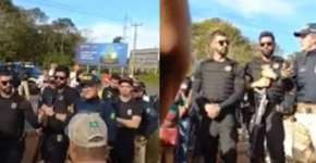 Vídeo causa revolta ao mostrar policial incentivando bloqueio de rodovias