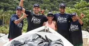 Pesca inusitada retira  5 toneladas de plástico do mar