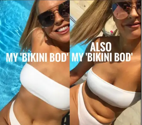 Mesmo biquíni, posições diferentes