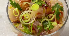 Ceviche de tilápia leve e refrescante