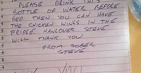 Jovem faz bilhete para si mesmo e se surpreende com resposta