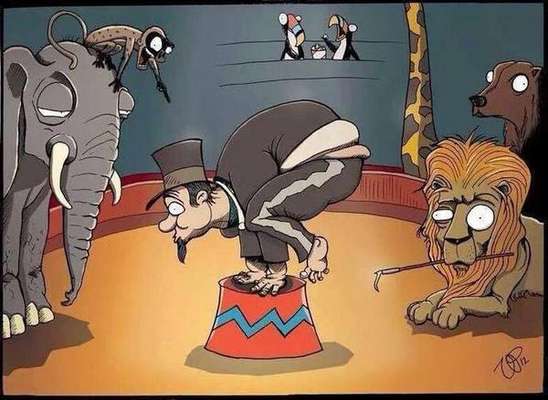 Desenhos fazem crítica da relação homem/animal (Imagem: Divulgação)