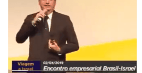 Fala de Bolsonaro para empresários em Israel vira meme