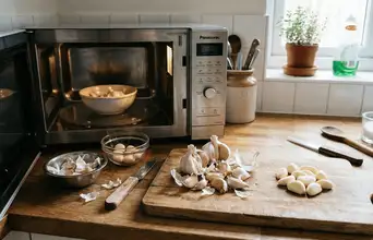 Featured large news: Coloquei um dente de alho no micro-ondas e o resultado me deixou chocada