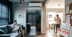 Seria inteligente quebrar a parede para instalar um ar-condicionado em dois cômodos para economizar energia?
