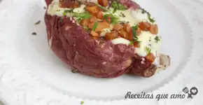 Barca de batata doce pronta em 10 minutos para o almoço