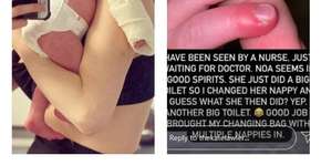 Apresentadora faz alerta após filha ser internada com infecção na unha