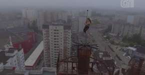 Criatividade: bailarina arrisca a vida com coreografia aérea