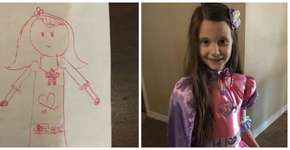 Avó transforma desenho da neta em ‘vestido dos sonhos’