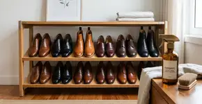 Por que você deve borrifar vinagre no sapato antes de colocar dentro da sapateira