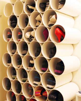 Canos podem ser usados como sapateiras