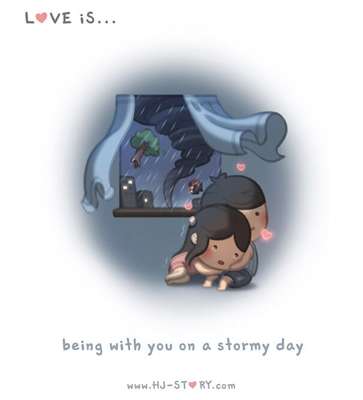 Amar é.. ficar com você em um dia de tempestada 