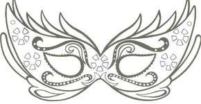 Moldes para imprimir e fazer sua própria máscara de Carnaval