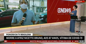 Repórter da GloboNews fica emocionado com morte de Nicette Bruno