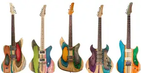 Designer cria guitarras com skates usados