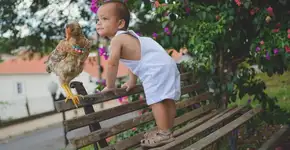 Amizade entre bebê e filhote de frango viraliza amor pela internet 