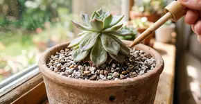 Recupere a suculenta murcha com o uso estratégico da água de coco na rega da semana